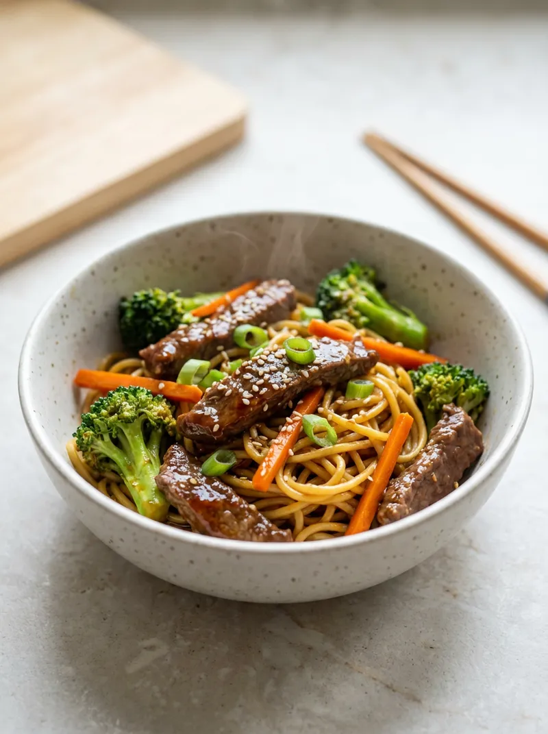 15-Minute Beef Teriyaki Noodle Bowl