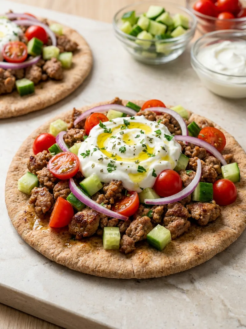15-Minute Greek Turkey Pita