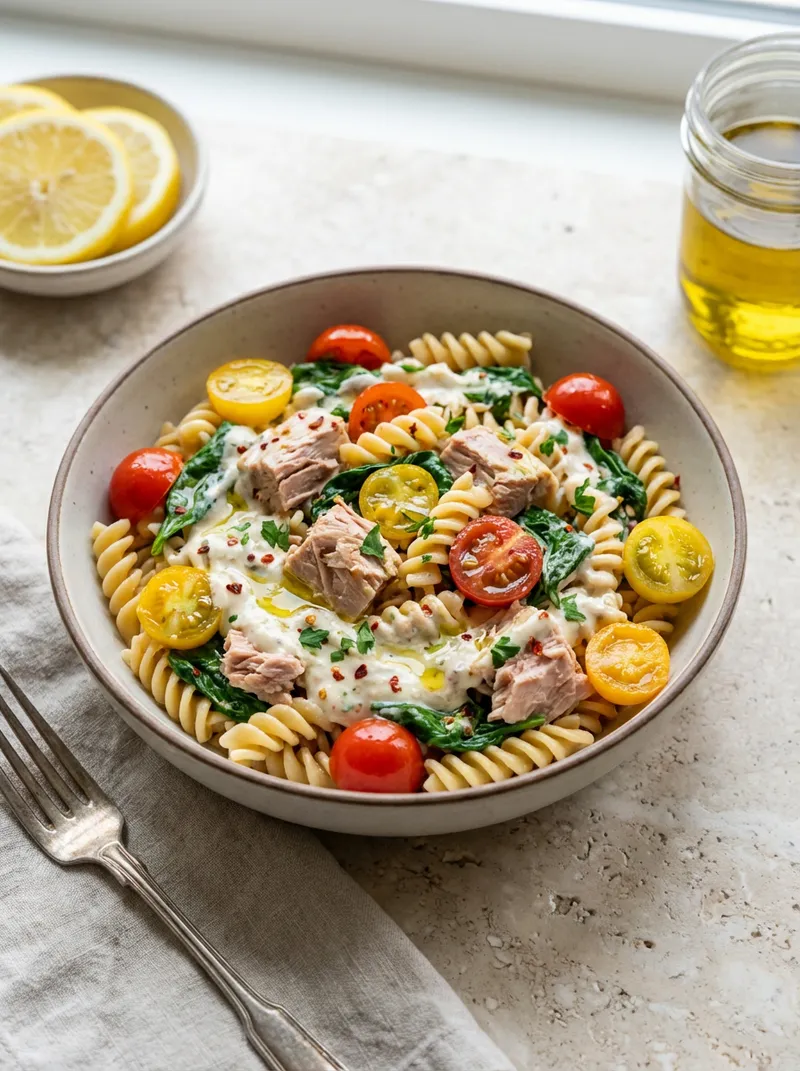15-Minute Tuna Protein Pasta