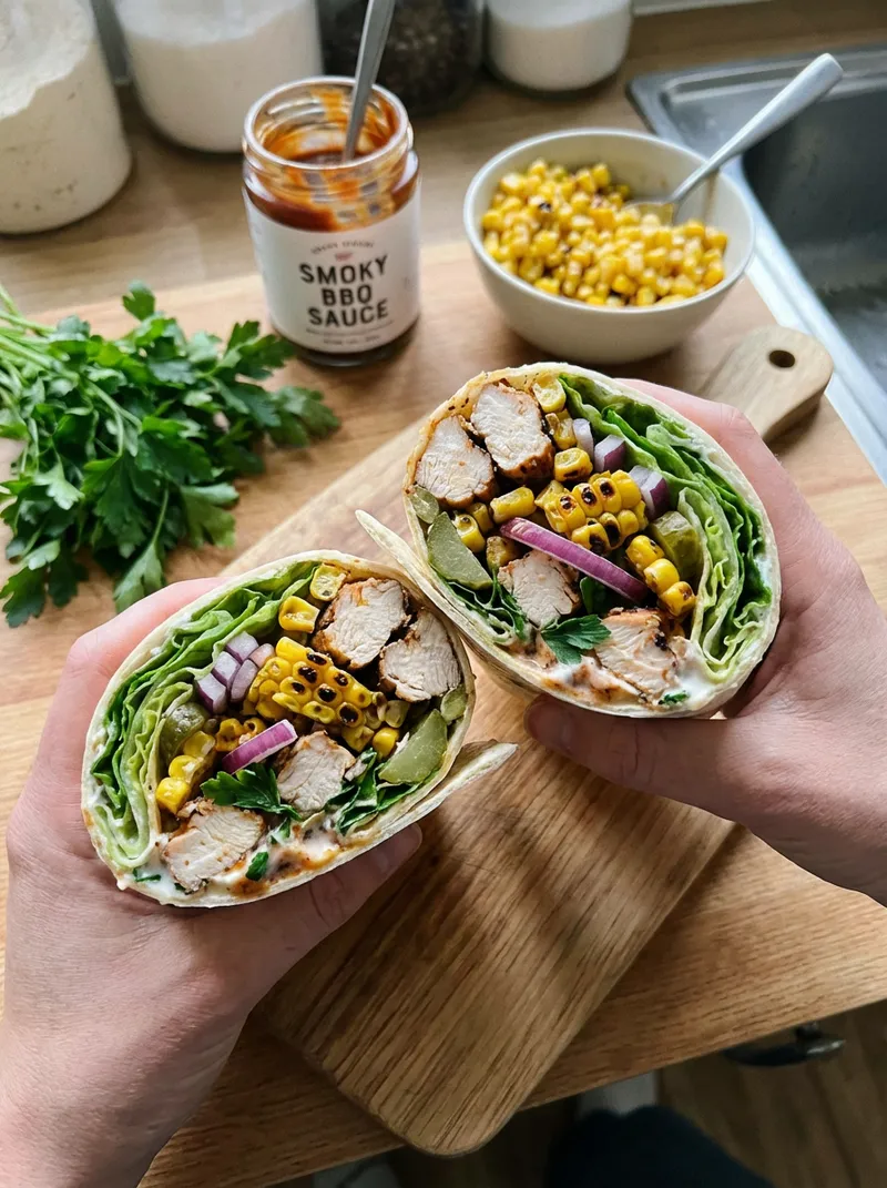 BBQ Chicken Sweetcorn Wrap