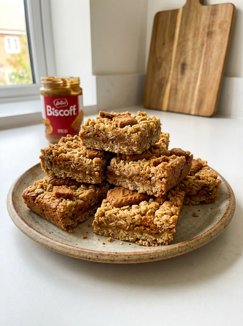 Biscoff Oat Crumble Bars