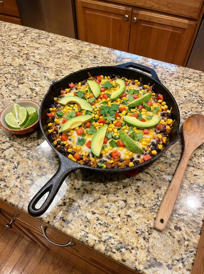 Black Bean Taco Rice Skillet