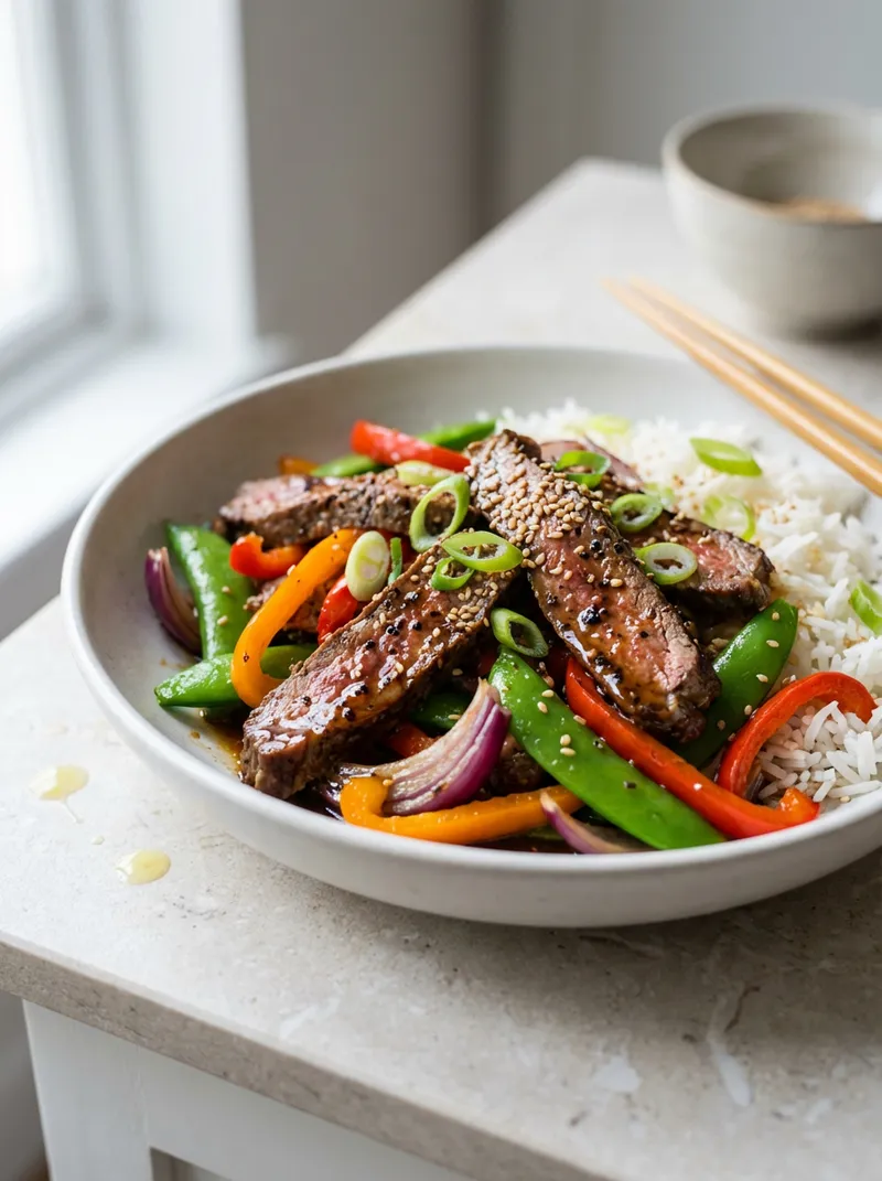 Black Pepper Beef Stir-Fry