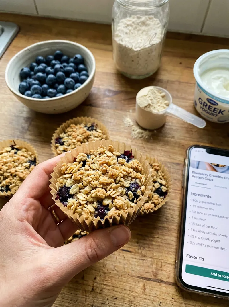 Blueberry Crumble Protein Cups