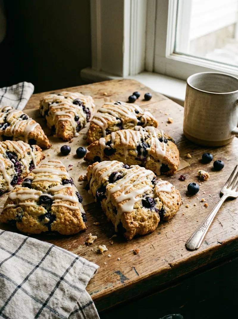 Blueberry Scones with Glaze