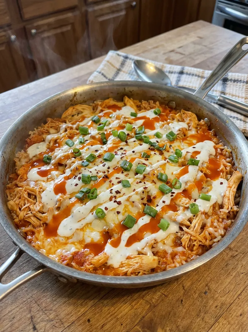 Buffalo Ranch Chicken Rice Pan