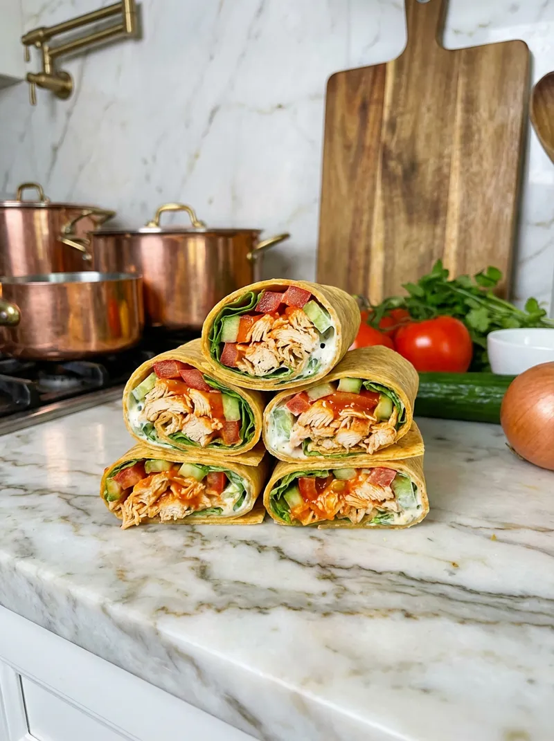 Buffalo Ranch Chicken Wraps
