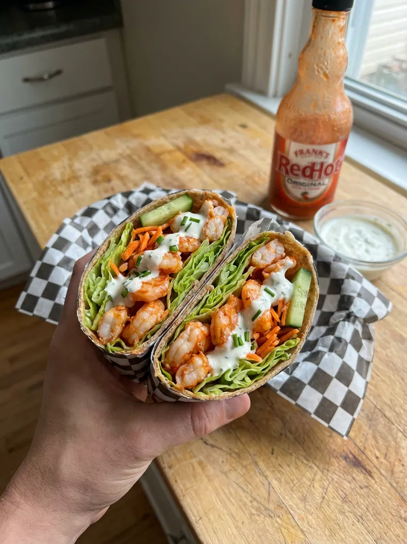Buffalo Shrimp Ranch Wrap
