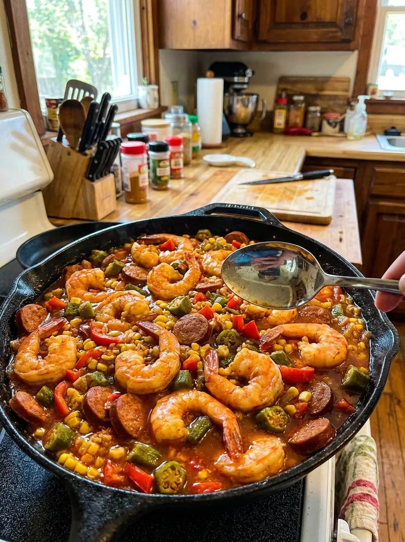 Cajun Shrimp Rice Pan