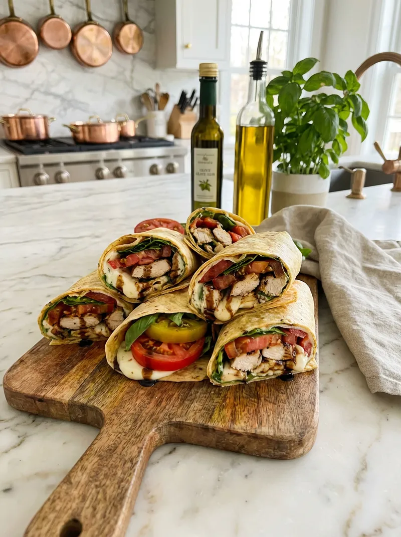 Caprese Chicken Wraps