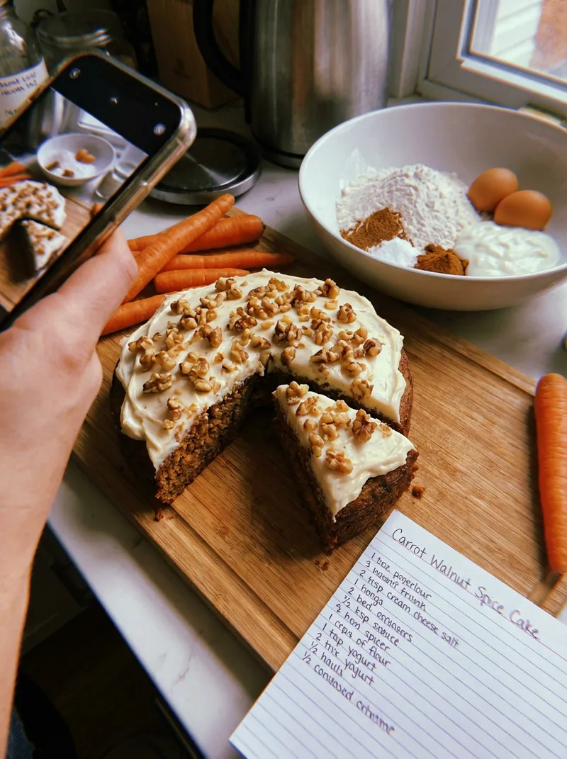 Carrot Walnut Spice Cake