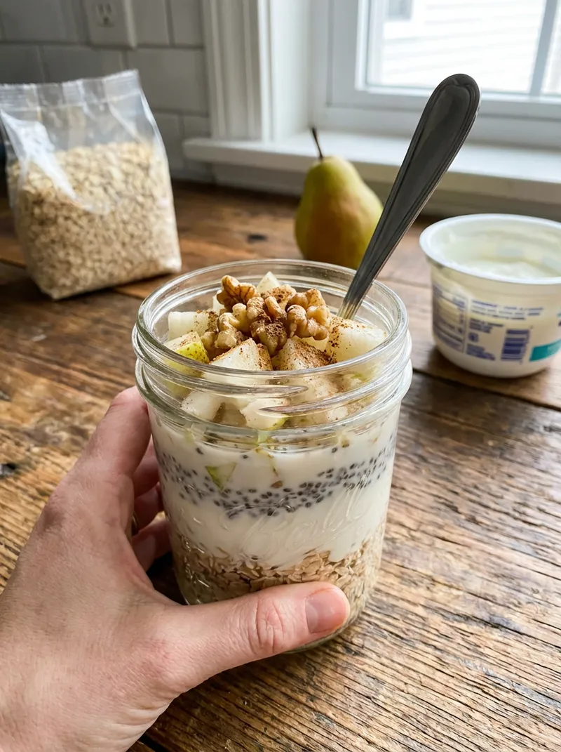 Chai Pear Overnight Oats