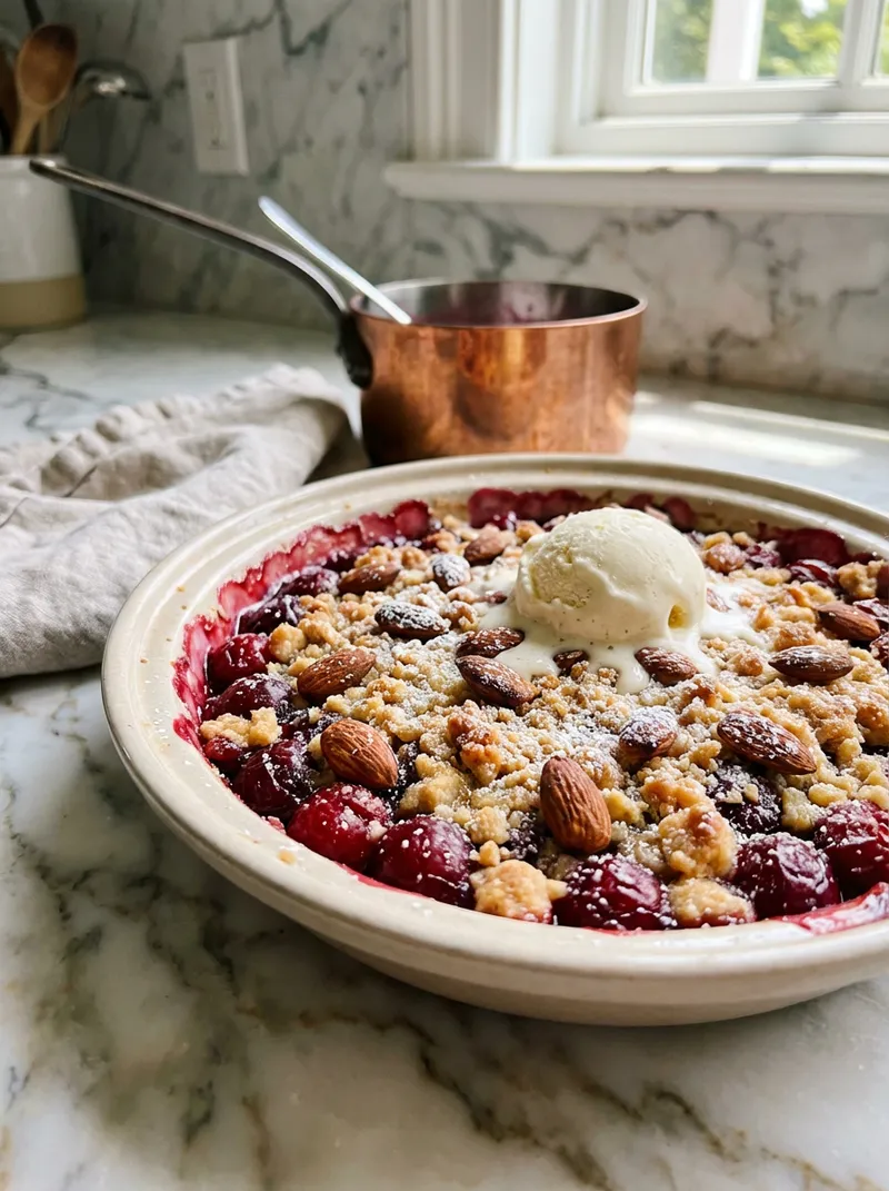 Cherry Almond Crumble