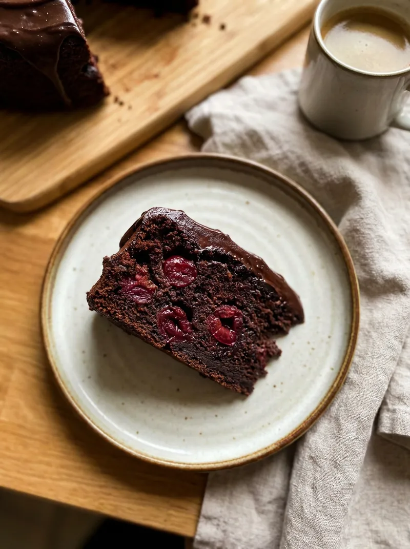 Cherry Dark Chocolate Slice