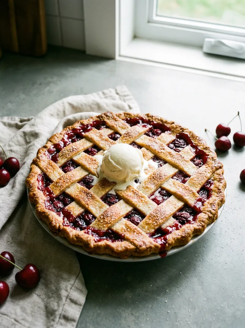 Cherry Lattice Pie