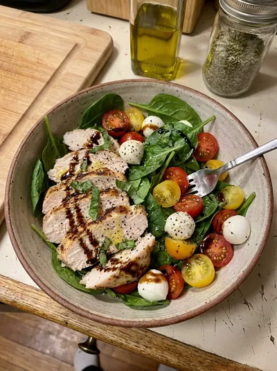 Chicken Caprese Protein Salad