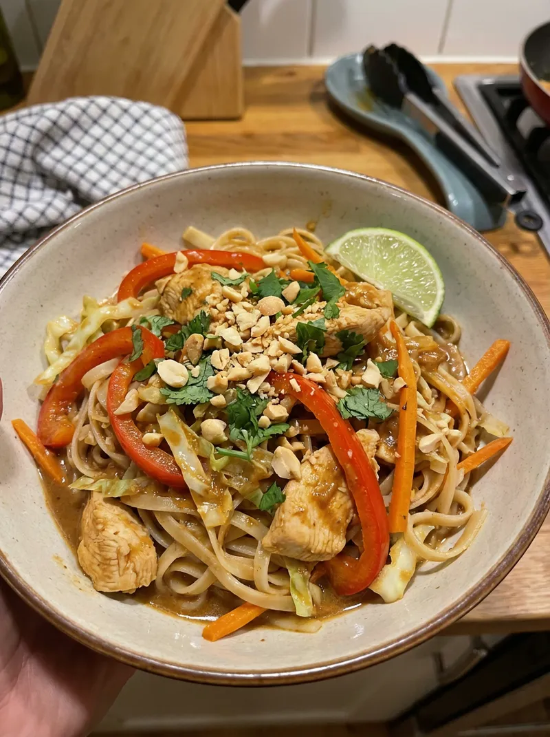 Chicken Satay Noodle Stir Bowl
