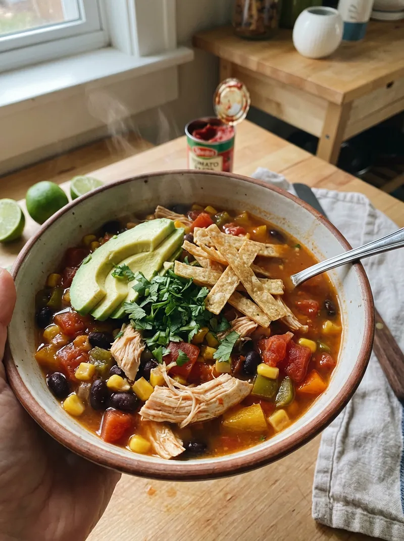 Chicken Tortilla Protein Soup