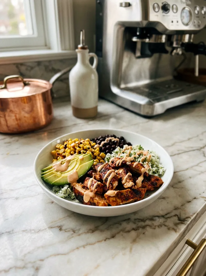 Chipotle Chicken Avocado Bowls