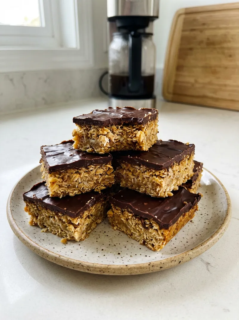 Chocolate Coconut Oat Bars