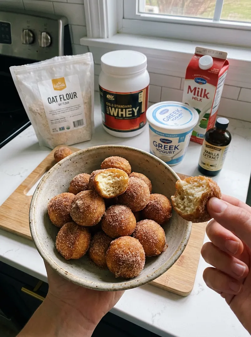 Cinnamon Protein Donut Bites