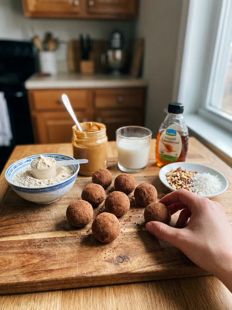 Coconut Chocolate Protein Balls