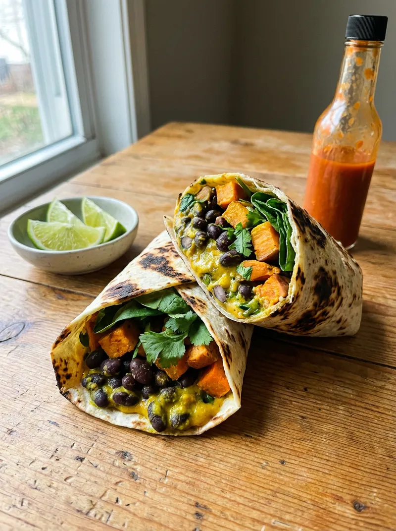Coconut Curry Black Bean Wraps