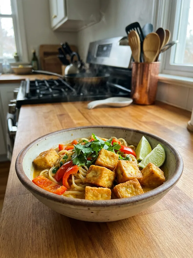 Coconut Curry Tofu Noodles