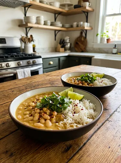Coconut Curry White Bean Basmati Rice Bowls