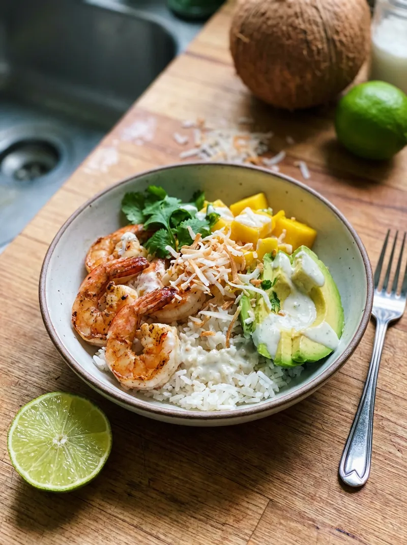 Coconut Lime Shrimp Rice Bowls
