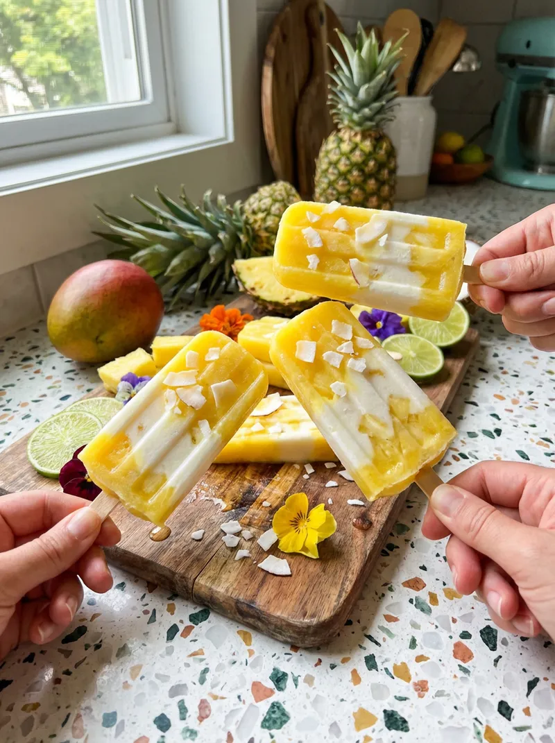 Coconut Pineapple Popsicles