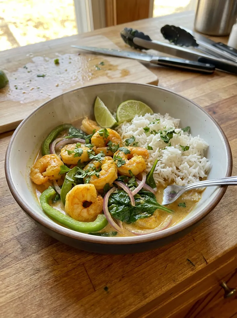 Coconut Shrimp Curry Bowl
