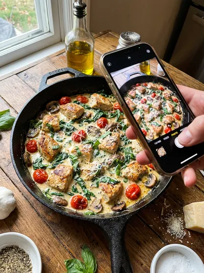 Creamy Chicken Spinach Skillet