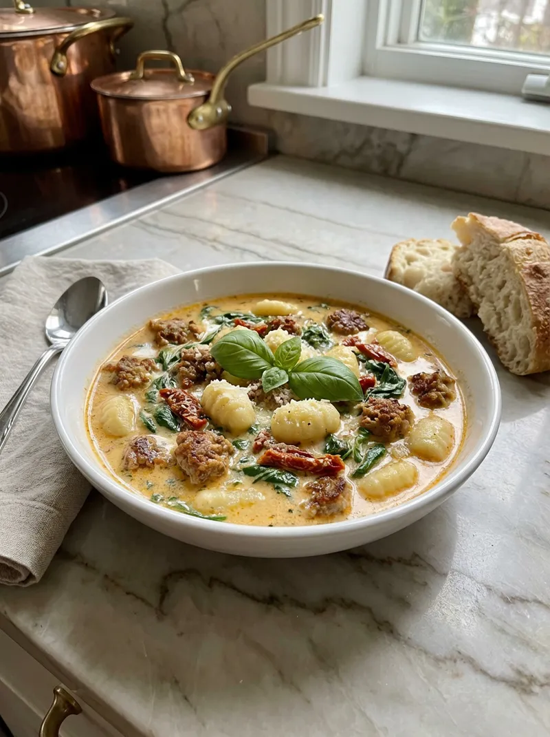 Creamy Sausage Gnocchi Soup