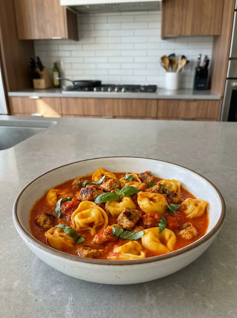 Creamy Tomato Turkey Tortellini