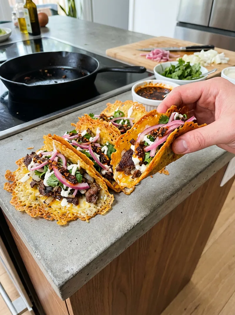 Crispy Beef Smash Tacos