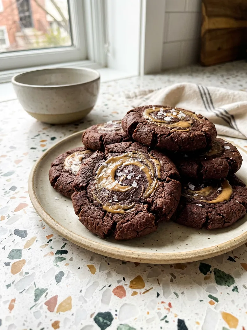 Dark Chocolate Tahini Cookies