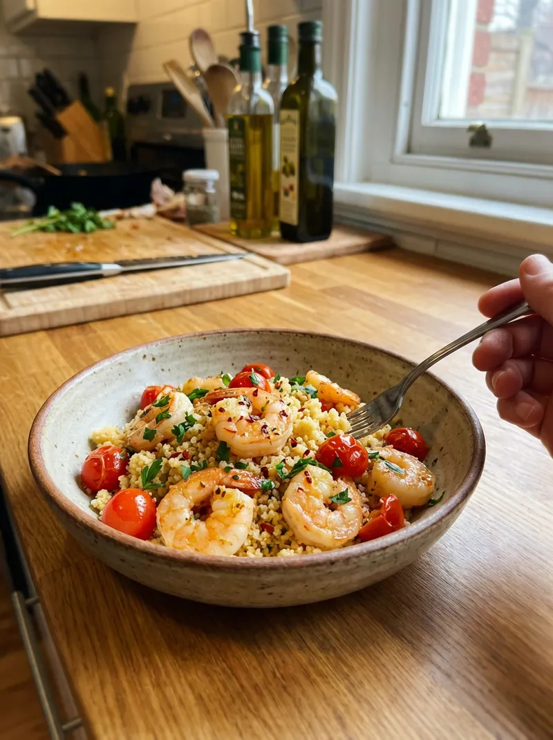 Garlic Butter Shrimp Couscous