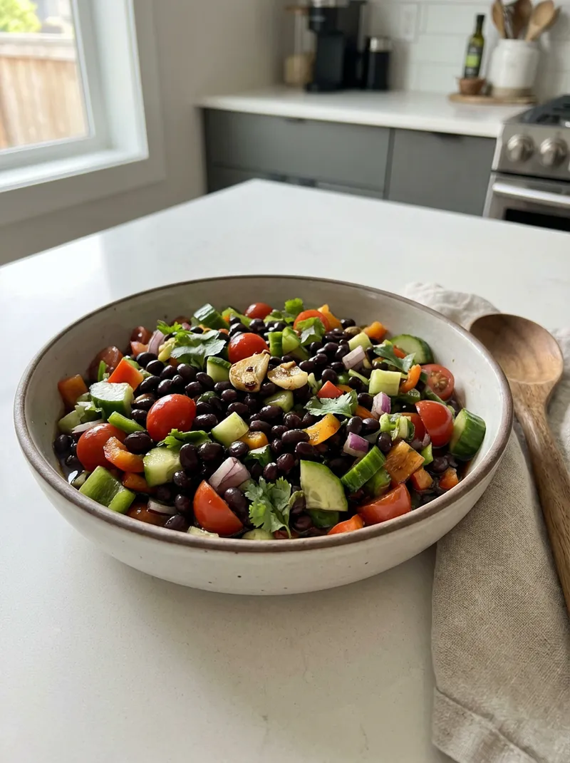 Garlic Soy Black Bean Salad