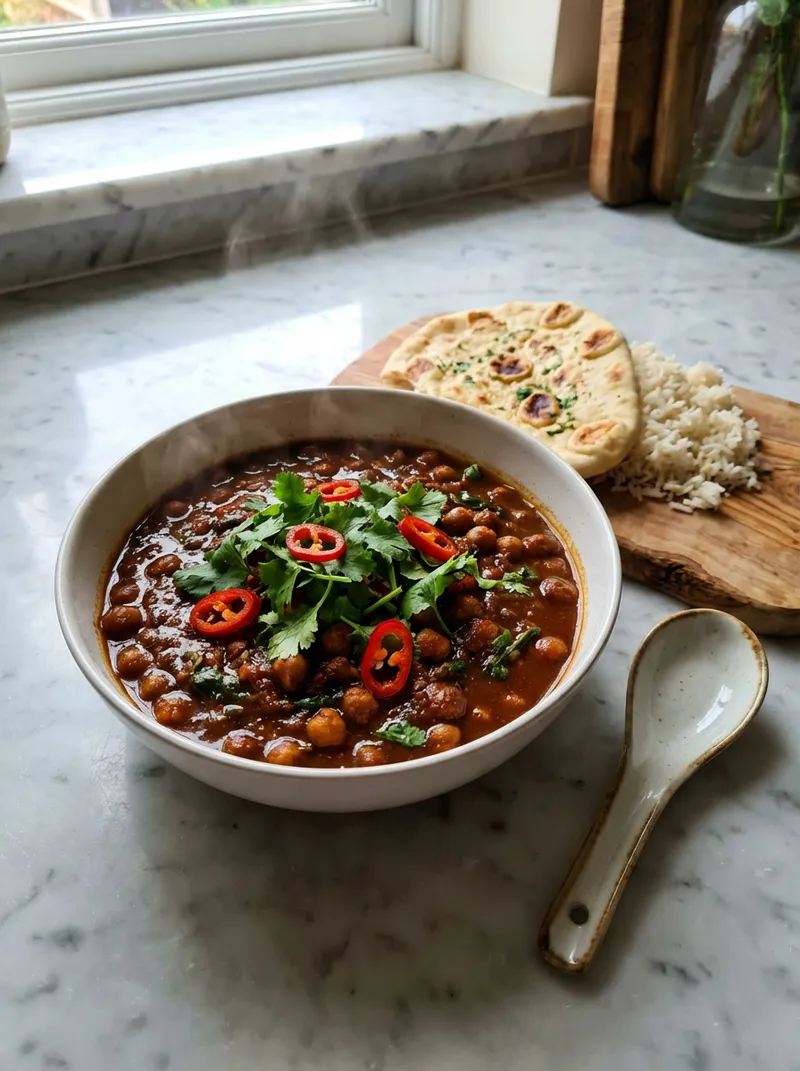 Garlic Soy Chickpea Curry