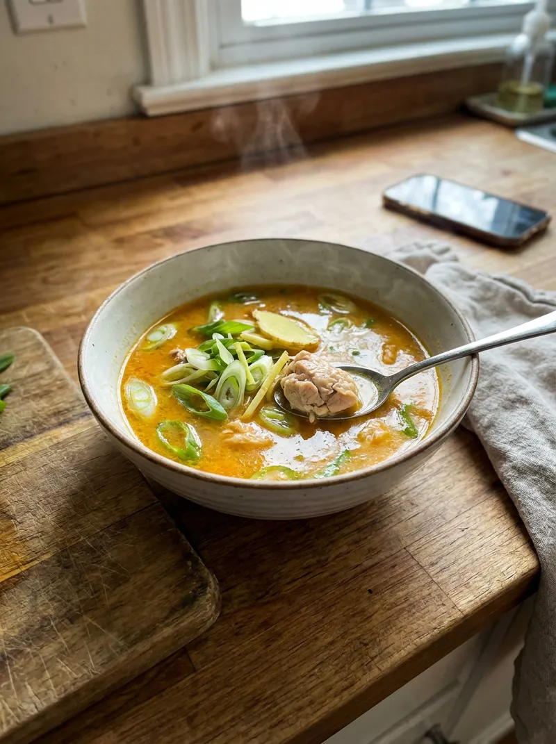 Ginger Miso Chicken Soup