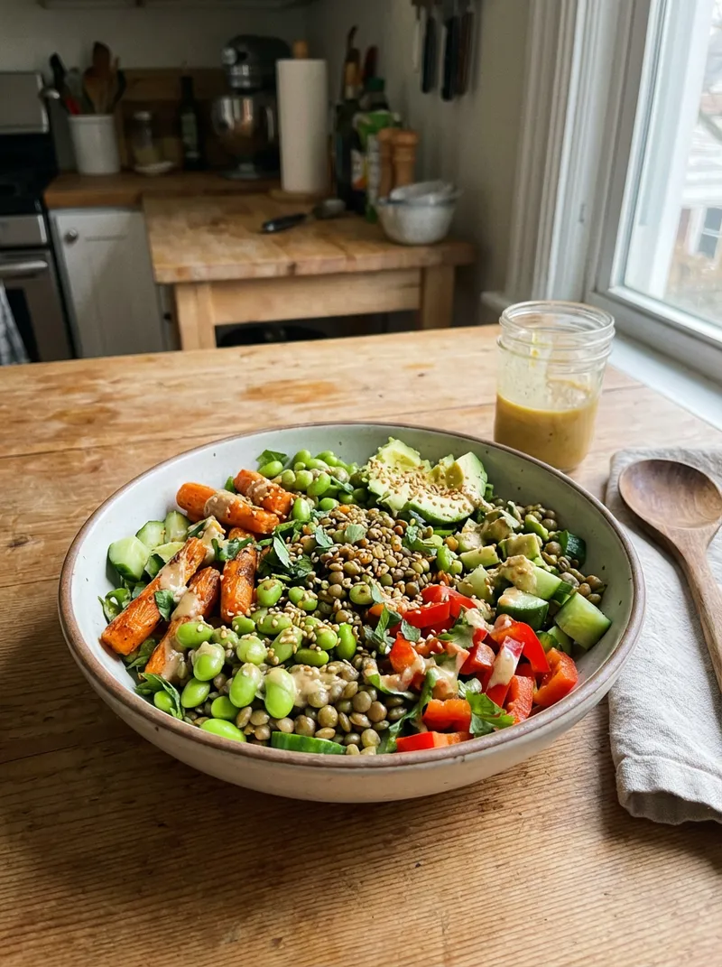 Ginger Miso Lentil Salad