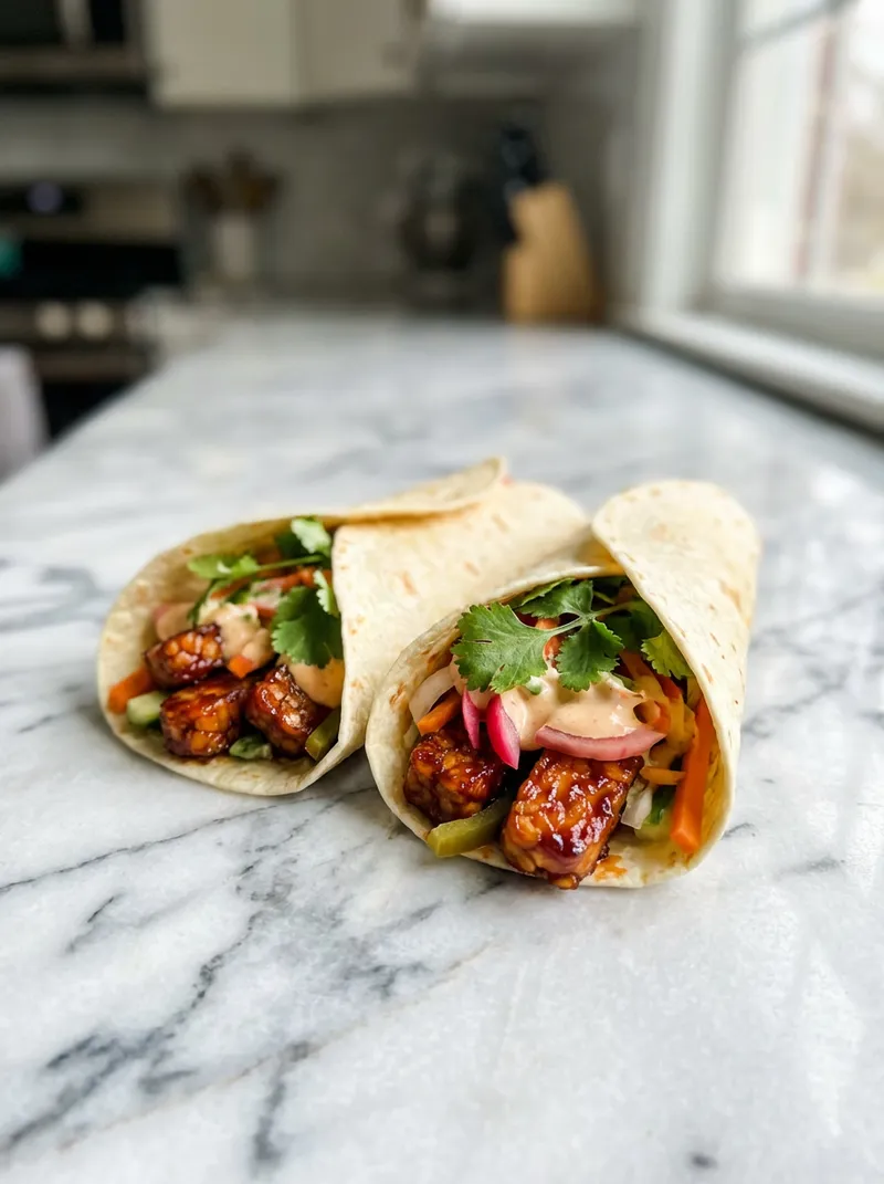 Gochujang Tempeh Wraps