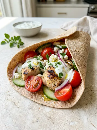 Greek Chicken Pita Wrap