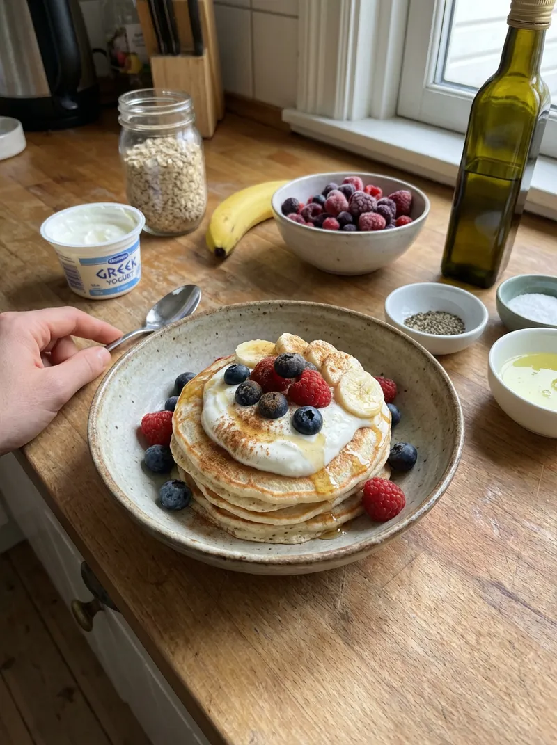 Greek Yogurt Protein Pancake Bowl