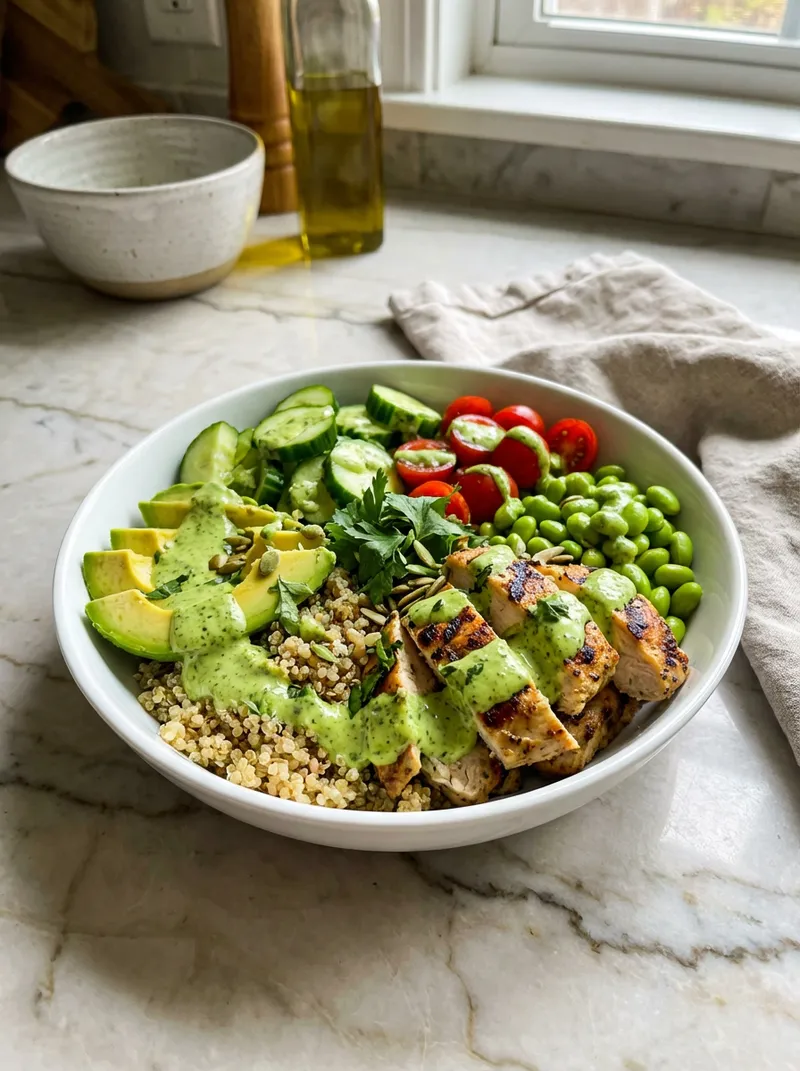 Green Goddess Chicken Grain Bowls