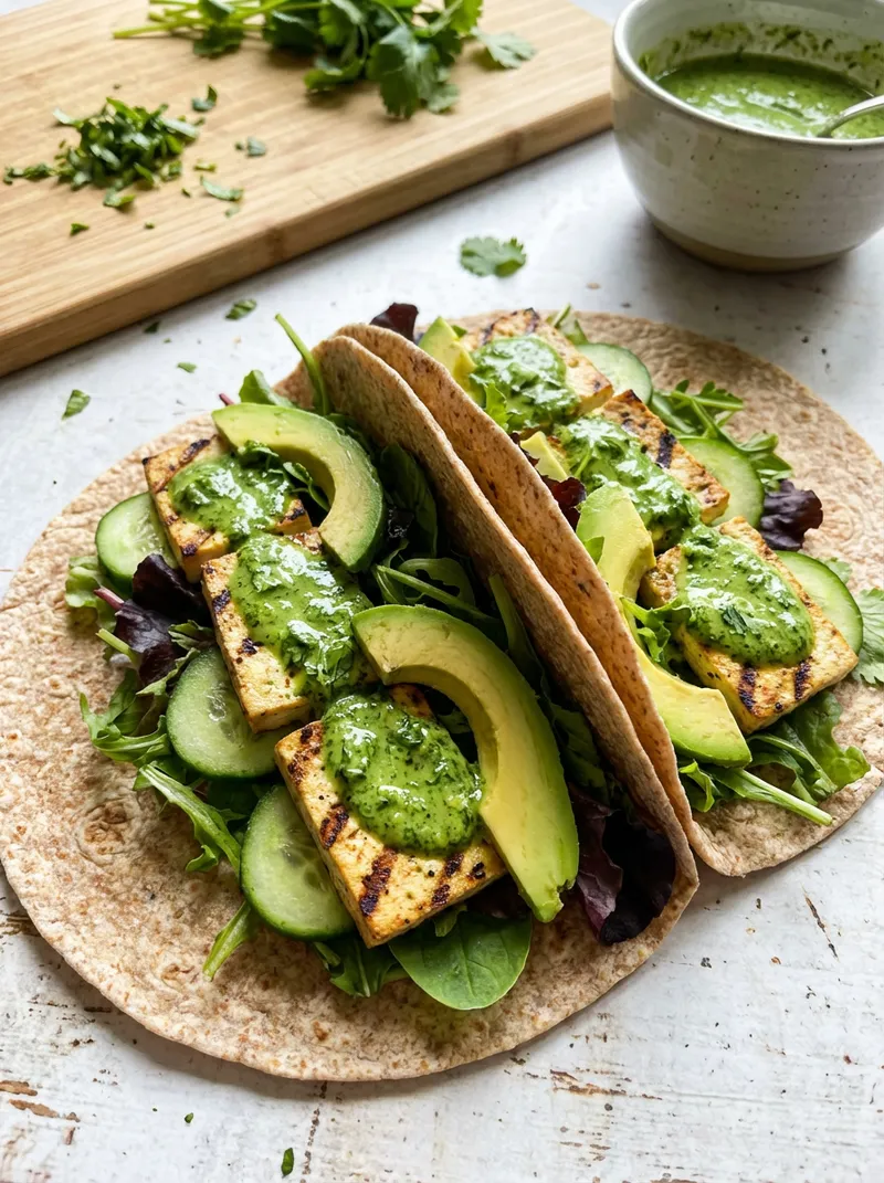 Green Goddess Tofu Wraps
