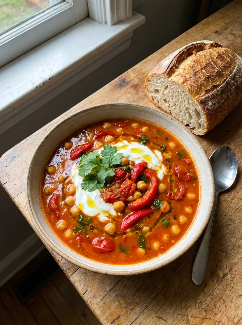 Harissa Chickpea Soup