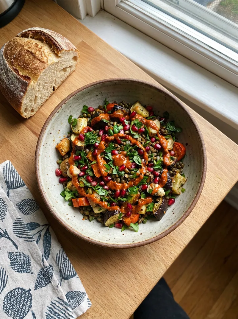 Harissa Lentil Salad