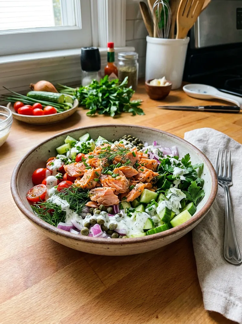 Herbed Yogurt Salmon Salad
